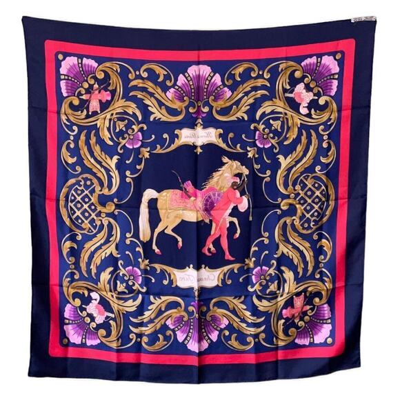 Hermes Cheval Turc silk scarf 100% Silk Scarf 90cm Square - Picture 3 of 15